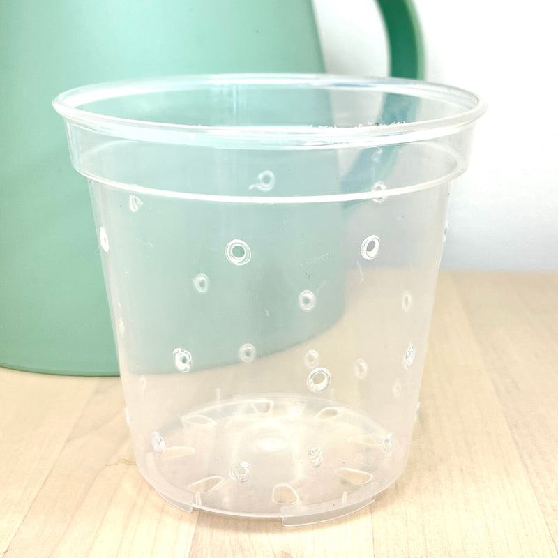 4” Clear Plastic Plant Pot – Semi-Hydro Option