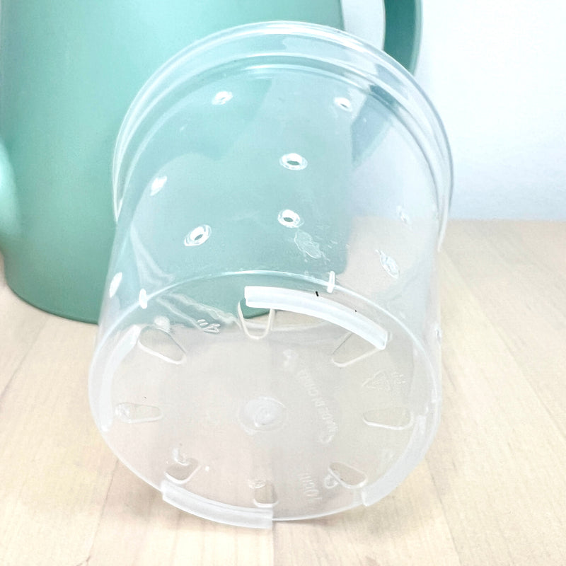4” Clear Plastic Plant Pot – Semi-Hydro Option